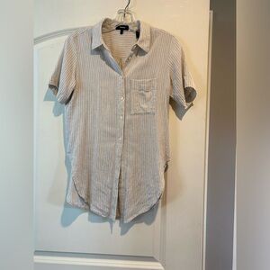 Women’s Theory front tie blouse.  Used.  S cotton/linen blend